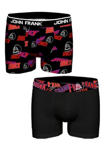 Pánské boxerky John Frank JF2BHYPE07 2PACK M Černá