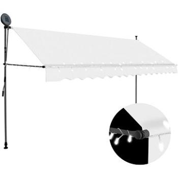 SHUMEE Markýza s LED světlem, krémová 400 cm (145875)