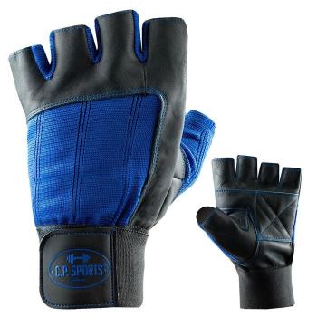 Fitness rukavice kožené modré M - C.P. Sports