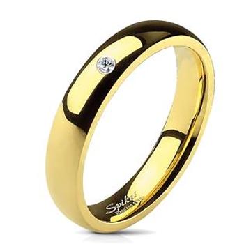 Šperky4U OPR1495 Dámský snubní prsten se zirkonem 4 mm - velikost 49 - OPR1495-4-Zr-49