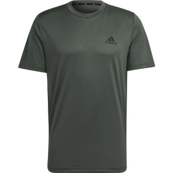 adidas PL T Pánské sportovní tričko, tmavě zelená, velikost L