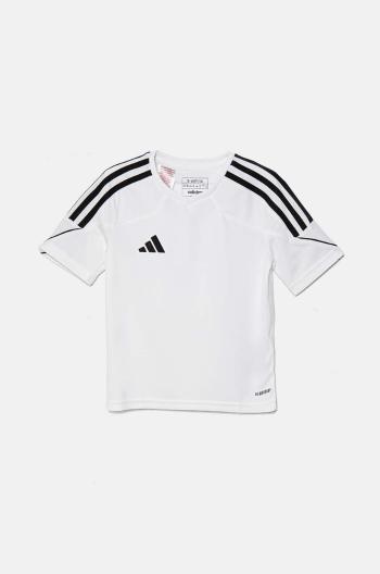 Dětské tričko adidas Performance TIRO 23SY bílá barva, s aplikací, HR4620