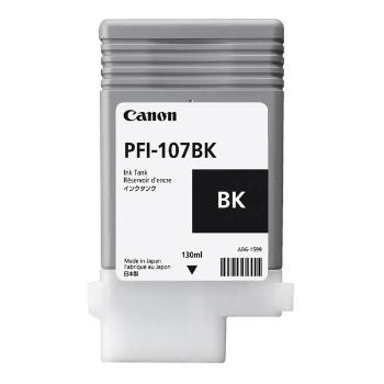 CANON PFI-107 BK - originální cartridge, černá, 130ml