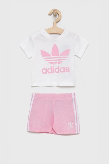 Dětská souprava adidas Originals HE4658 růžová barva