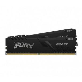 KINGSTON 16GB 2666MHz DDR4 CL16 DIMM (Kit of 2) FURY Beast Black, KF426C16BBK2/16