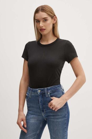 Tričko Calvin Klein Jeans černá barva, J20J223909