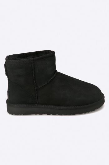 Semišové sněhule UGG Classic Mini II dámské, černá barva, 1016222.BLK