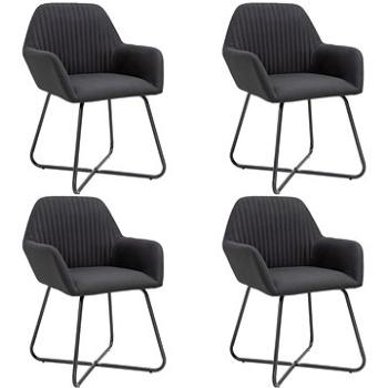Jídelní židle 4 ks černé textil (277106)