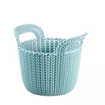 CURVER KNIT kulatý košík, 23x20x41 cm, 3L, sv.modrá