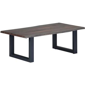 Konferenční stolek s živou hranou šedý 115x60x40cm dřevo akácie (247829)