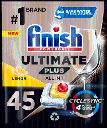 Finish Ultimate Plus All in 1 kapsle do myčky nádobí Lemon 45 ks