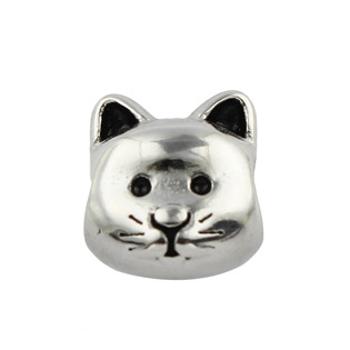 Šperky4U Navlékací ocelový přívěšek korálek - kočka - K0113