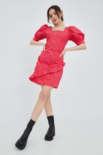 Bavlněné šaty Vero Moda červená barva, mini