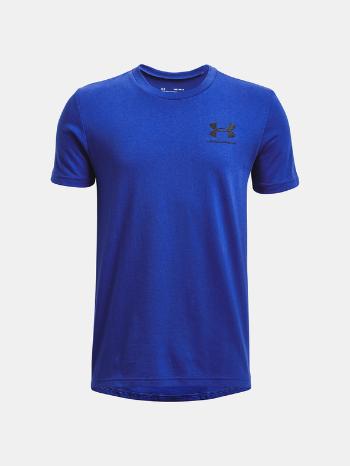 Under Armour UA Sportstyle Left Chest SS Triko dětské Modrá