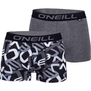 O'Neill MEN BOXER ALL OVER LETTERS 2PK Pánské boxerky, tmavě šedá, velikost S