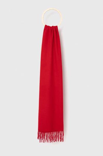 Šátek se směsí kašmíru Answear Lab červená barva, hladký