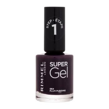 Rimmel London Super Gel STEP1 12 ml lak na nehty pro ženy 064 Plum Pudding