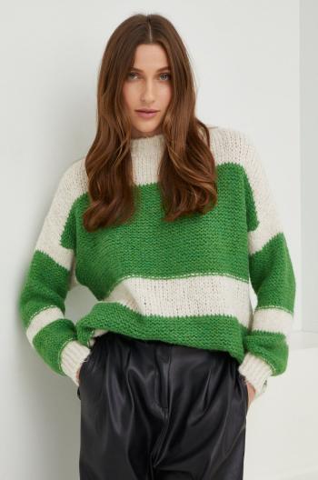 Vlněný svetr Answear Lab dámský, zelená barva, hřejivý