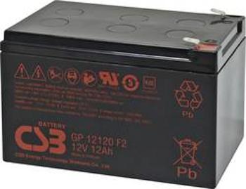 Olověný akumulátor CSB Battery GP 12120 Standby USV GP12120F2, 12 Ah, 12 V