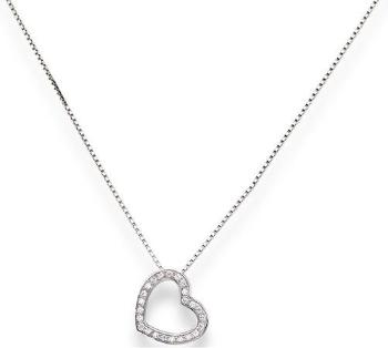 Amen Originální stříbrný náhrdelník se zirkony Love CLHE2