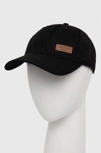 Bavlněná baseballová čepice Mustang černá barva, s aplikací