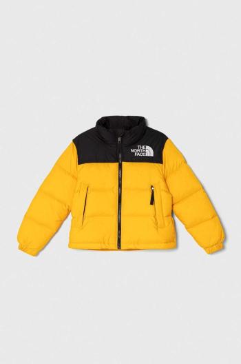 Dětská péřová bunda The North Face 1996 RETRO NUPTSE JACKET žlutá barva