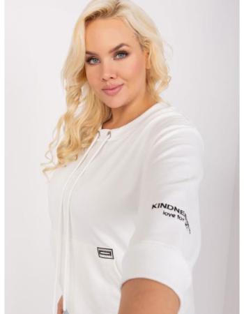 Dámská halenka plus size s lemem OARE ecru 