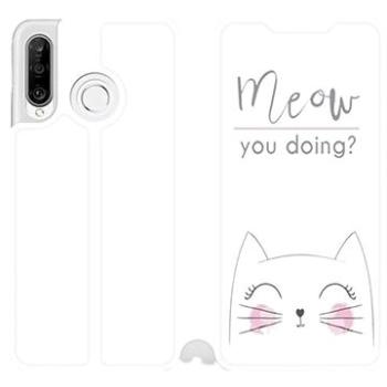 Flipové pouzdro na mobil Huawei P30 Lite - M098P Meow you doing? (5903226896899)