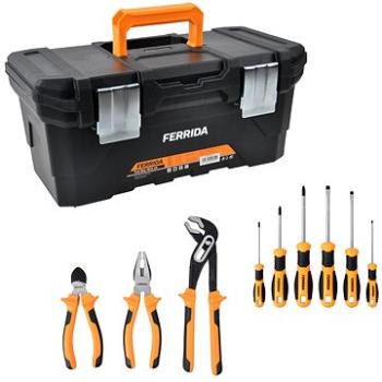 FERRIDA Tool Box 40.8cm + Screwdrivers Set 6PCS + Pliers Set 3PCS