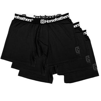 Horsefeathers DYNASTY 3PACK BOXER SHORTS Pánské boxerky, černá, velikost XL