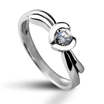 Šperky4U Stříbrný prsten se zirkonem, vel. 55 - velikost 55 - CS2012-55