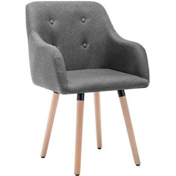 Jídelní židle 2 ks světle šedé textil (322981)