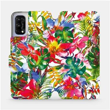 Flipové pouzdro na mobil Realme 7 5G - MG07S Pestrobarevné květy a listy (5903516611621)
