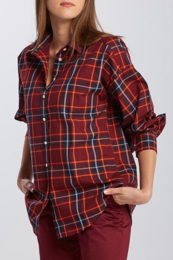 KOŠILE GANT D2. TP OXF PLAID OVERSIZED SHIRT červená 36