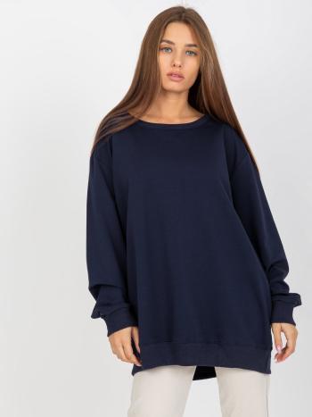 TMAVĚ MODRÁ OVERSIZED MIKINA VI-BL-094-1.48P-NAVY Velikost: ONE SIZE