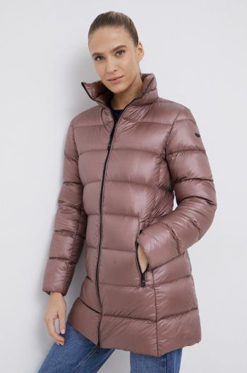 Péřová bunda RefrigiWear dámská, průhledná barva, zimní