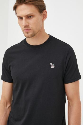Bavlněné tričko PS Paul Smith černá barva
