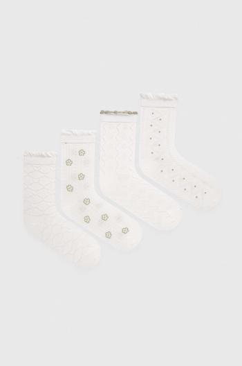 Ponožky Answear Lab 4-pack dámské, bílá barva