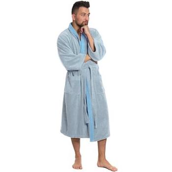 Interkontakt Pánský župan model KIMONO 07 Blue Grey M (8596546011584)