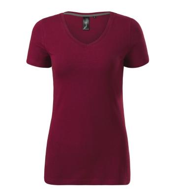 MALFINI Dámské tričko Action V-neck - Garnet | L