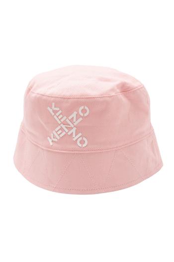 Dětský klobouk Kenzo Kids růžová barva, bavlněný