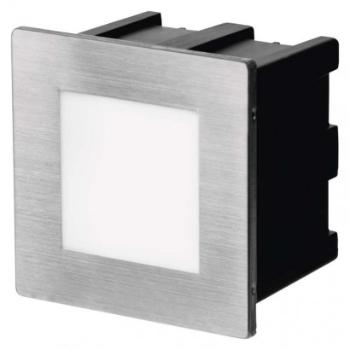 EMOS LIGHTING LED orientační vestavné svítidlo, čtv. 1,5W teplá bílá IP65