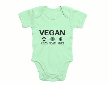 Dětské body krátký rukáv premium Vegan for the