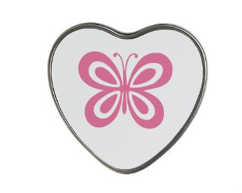 Plechová krabička srdce Motýl