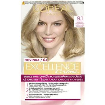 ĽORÉAL PARIS Excellence Creme 9.1 Blond velmi světlá popelavá (3600523231928)