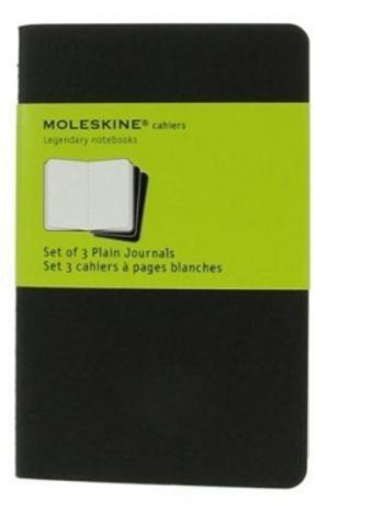 Moleskine - Notesy 3 ks - černé, čisté S