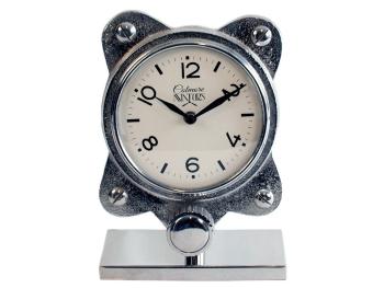 Stolní kovové stříbrné hodiny - 19cm 025-16-5475-24