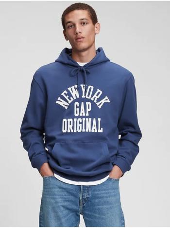 Modrá pánská mikina GAP Logo New York original hoodie