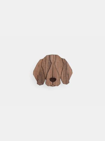 Dřevěná brož ve tvaru psa Weimaraner Brooch BeWooden