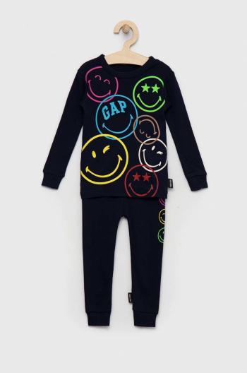 Dětské bavlněné pyžamo GAP tmavomodrá barva